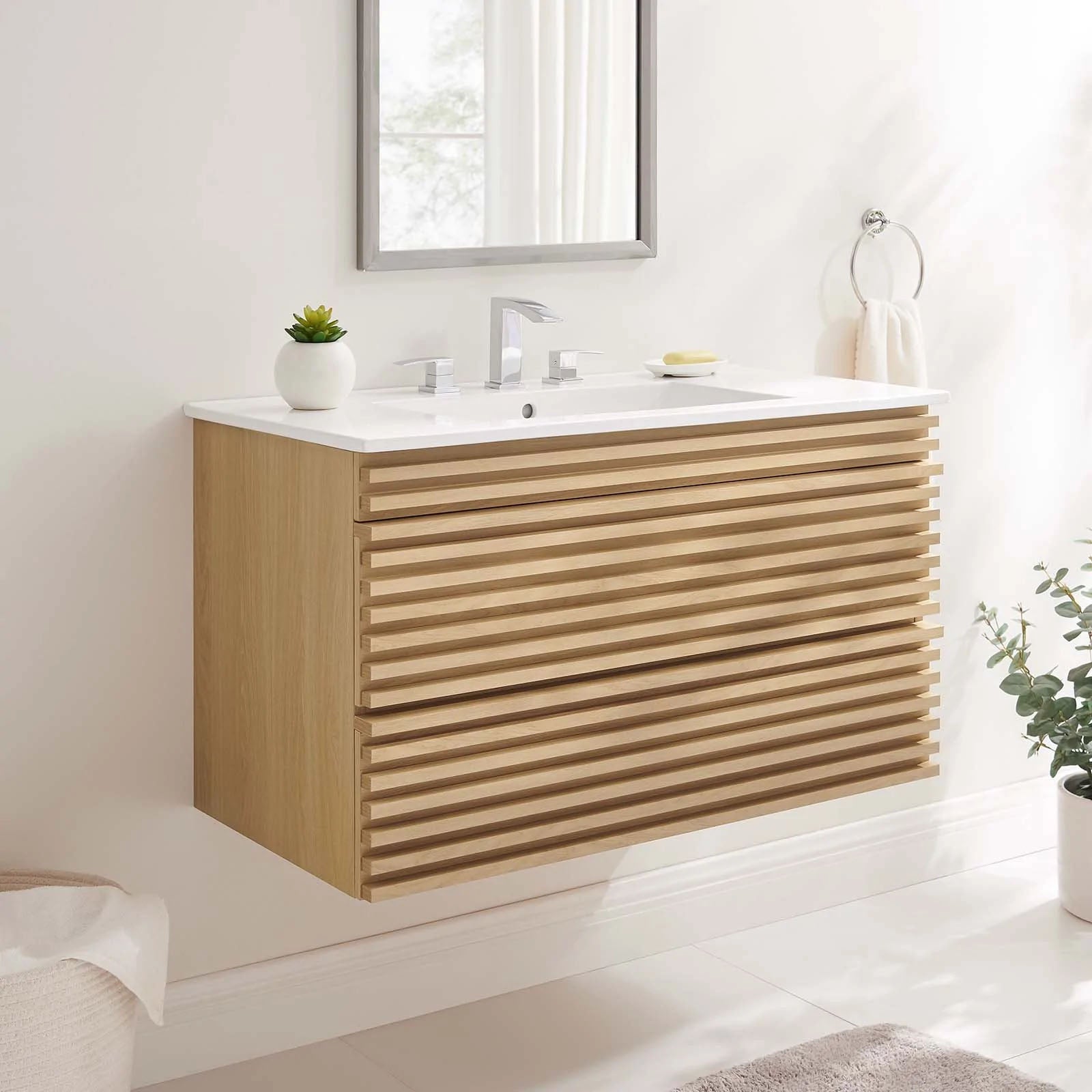 Modway Render 36" Wall-Mount Bathroom Vanity | Bathroom Accessories | Modishstore-14