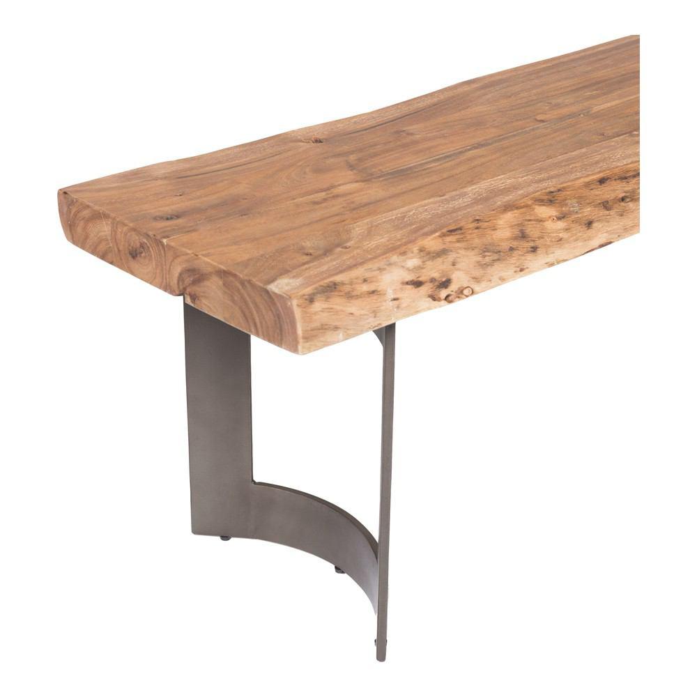 Moe's Home Collection Bent Bench Large Smoked