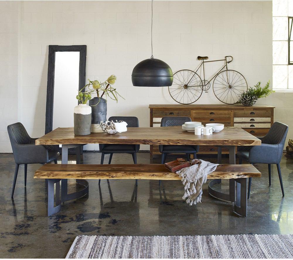Moe's Home Collection Bent Bench Large Smoked