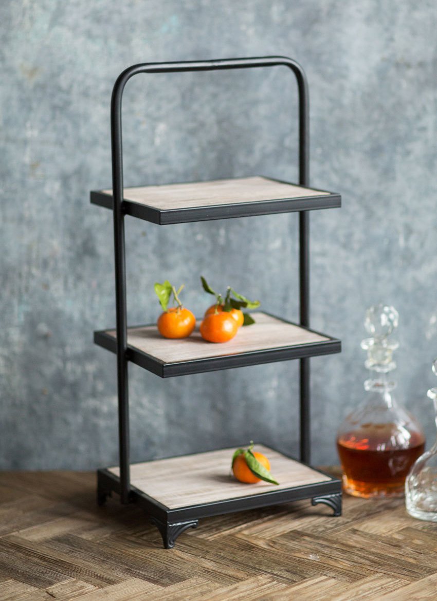 Vagabond Vintage Wood and Metal Square Riser