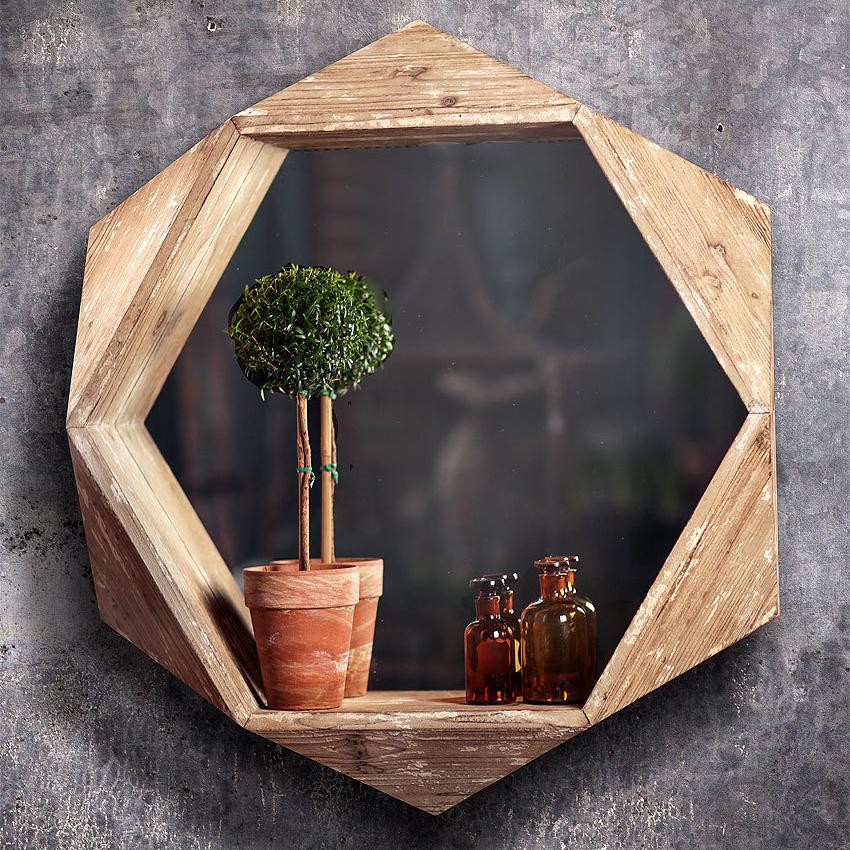 Vagabond Vintage 3D Wooden Quad Mirror