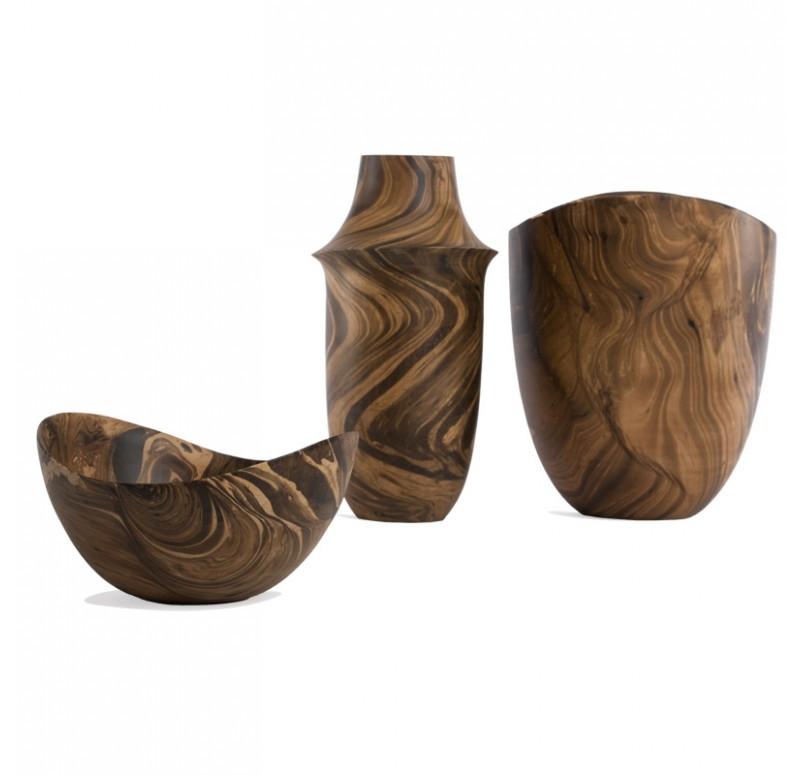 Gold Leaf Design Group Mochaware Flask Wood
