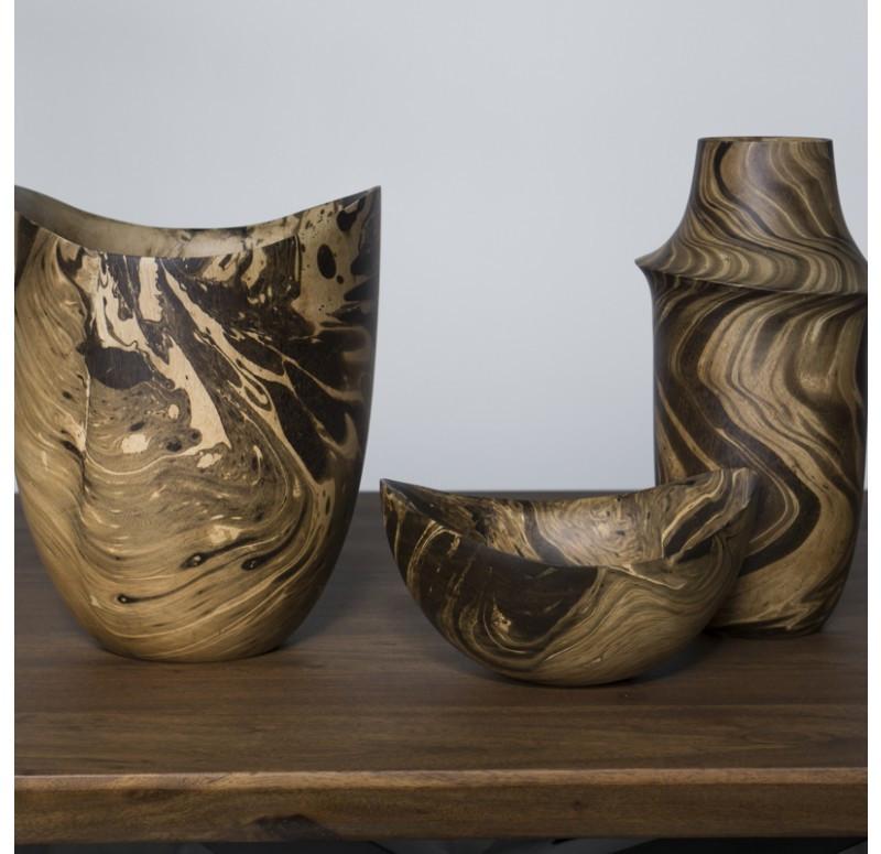 Gold Leaf Design Group Mochaware Flask Wood