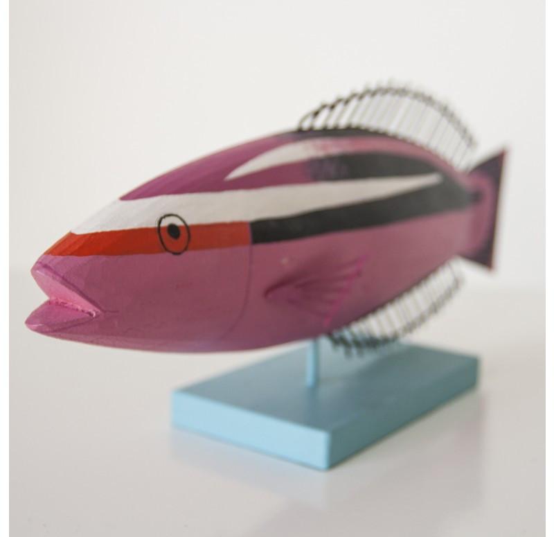 Gold Leaf Design Group Pink Wrasse Fish Sculpture