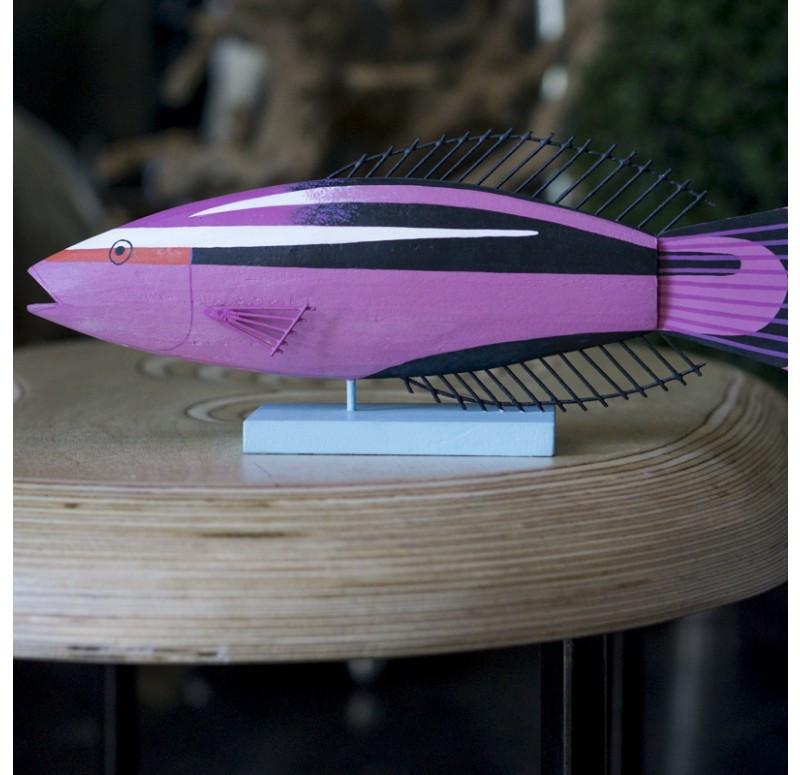 Gold Leaf Design Group Pink Wrasse Fish Sculpture