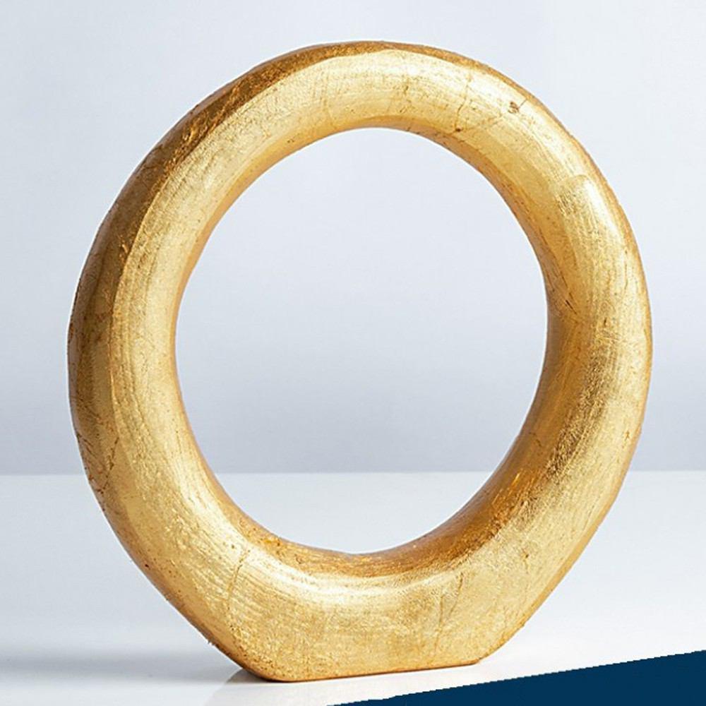 Gold Leaf Design Group Wood Ring Sculpture