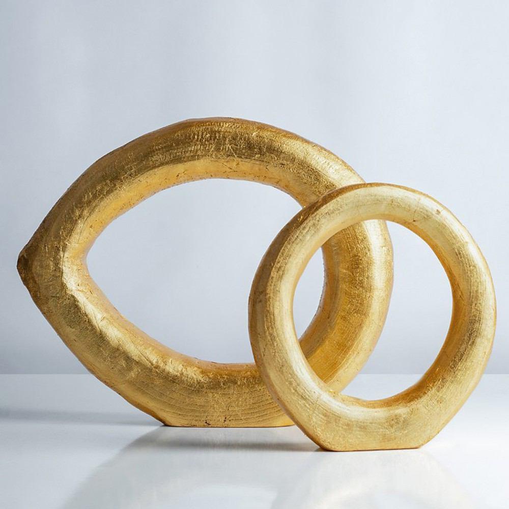 Gold Leaf Design Group Wood Ring Sculpture