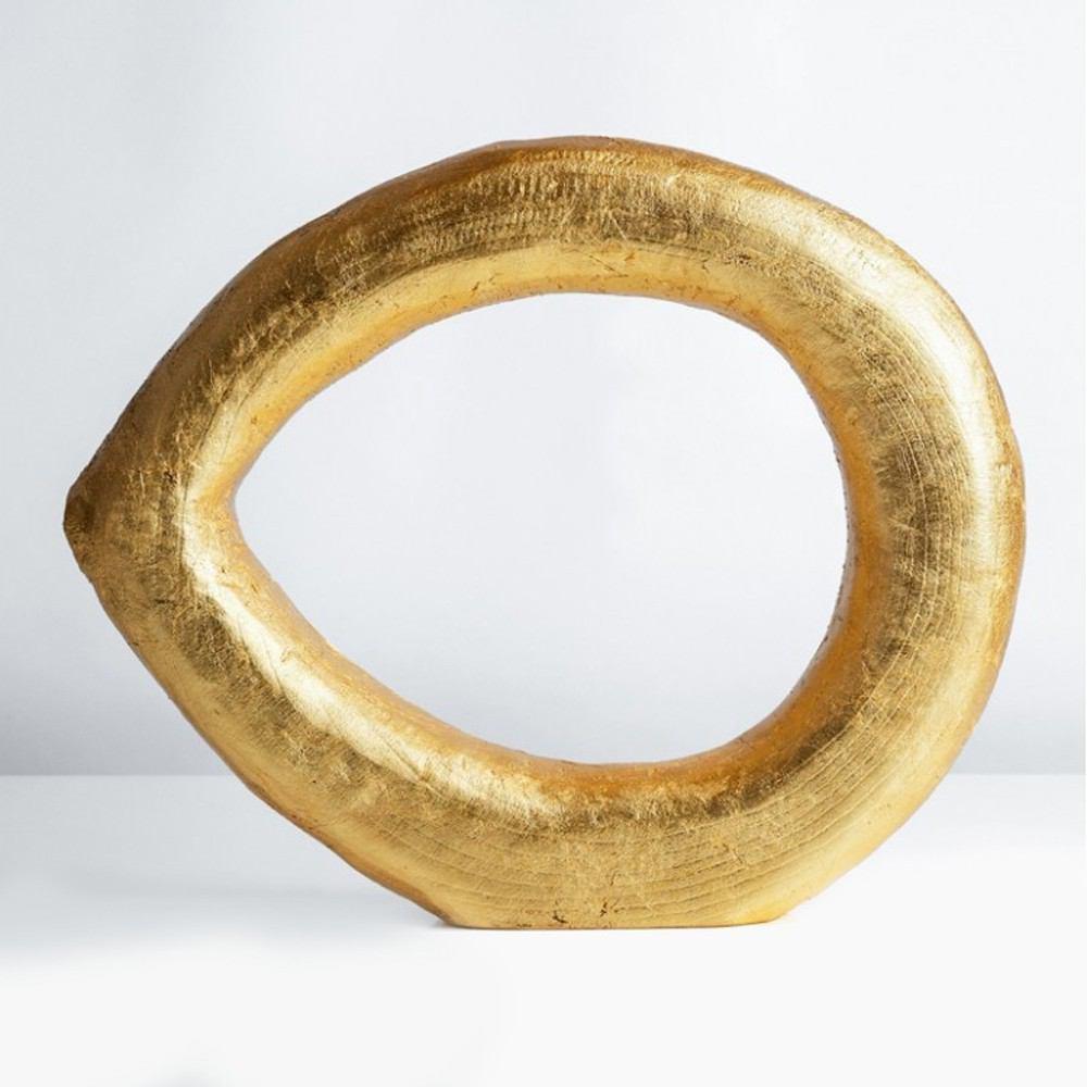 Gold Leaf Design Group Wood Ring Sculpture