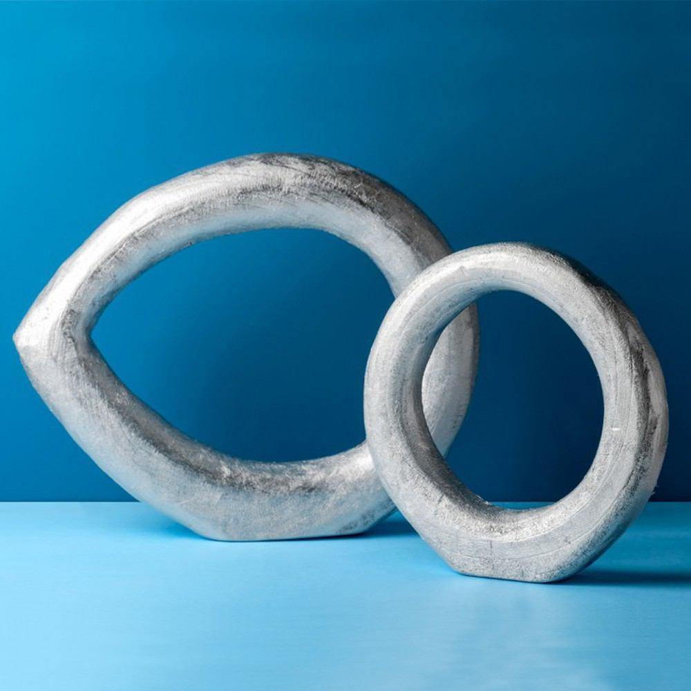 Gold Leaf Design Group Wood Ring Sculpture