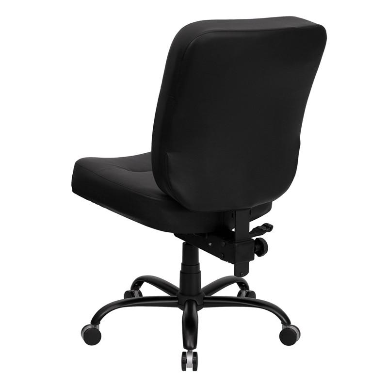 Flash Furniture Hercules Series 400 Lb. Capacity Big & Tall Black Leather Executive Swivel Office Chair With Extra Wide Seat