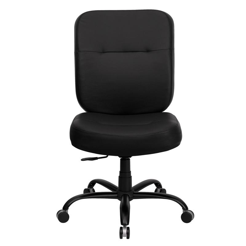 Flash Furniture Hercules Series 400 Lb. Capacity Big & Tall Black Leather Executive Swivel Office Chair With Extra Wide Seat