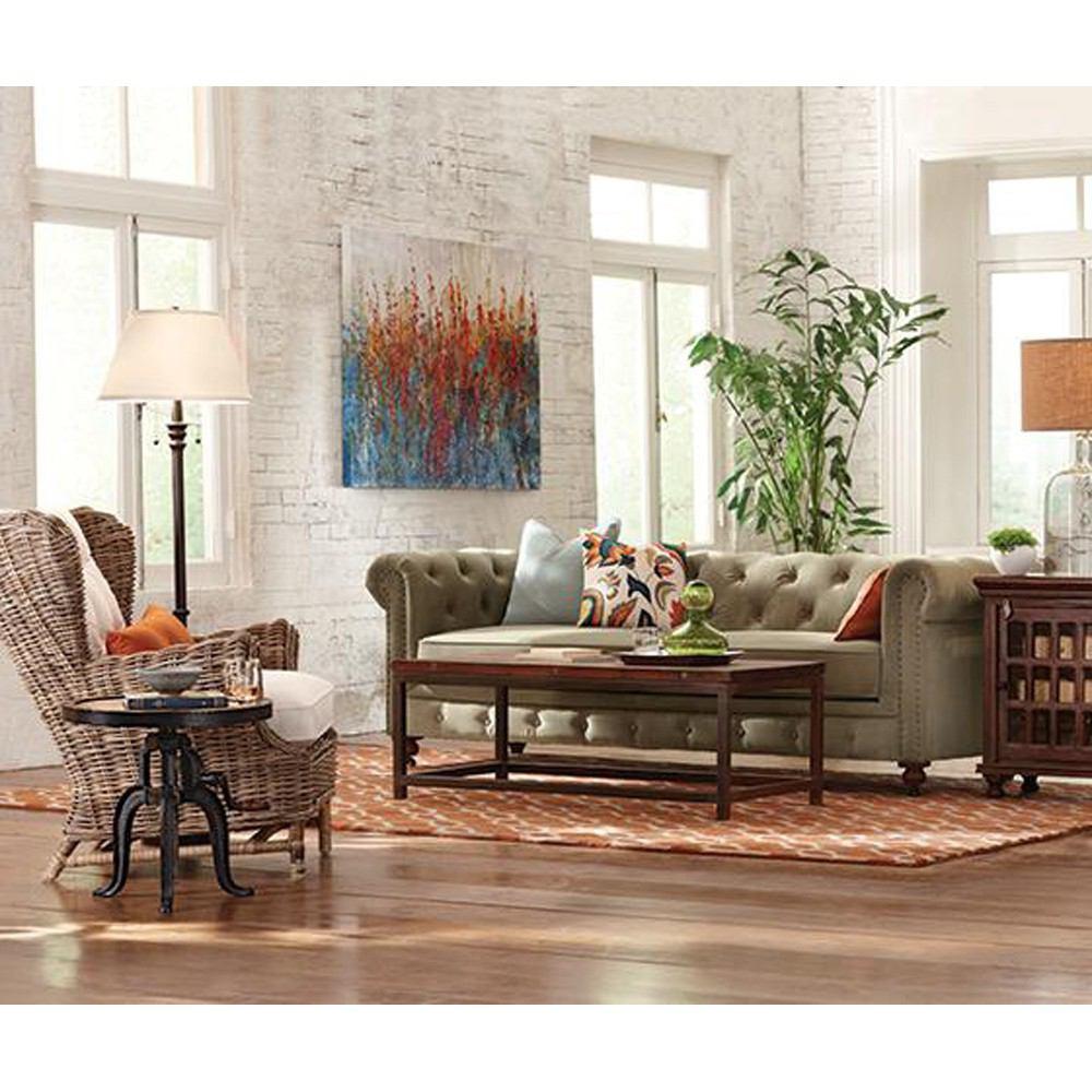Padma's Plantation Wing Chair- Kubu-With White Cushion