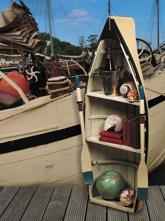 Dory Bookshelf/Table With Glass By Authentic Models