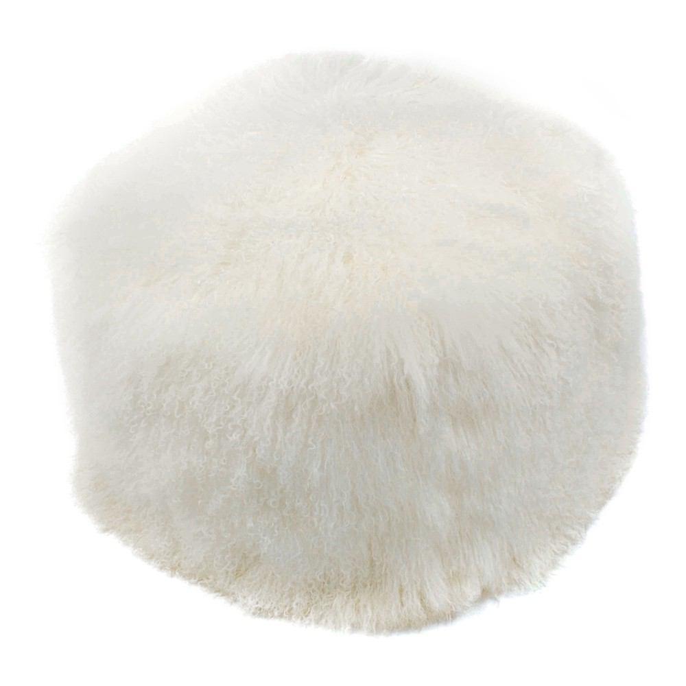 Moe's Home Collection Lamb Fur Pouf