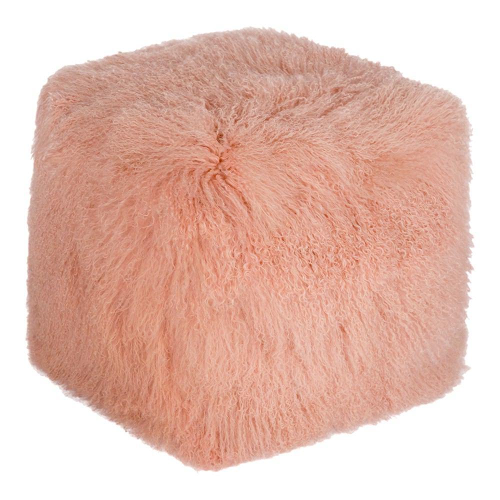 Moe's Home Collection Lamb Fur Pouf