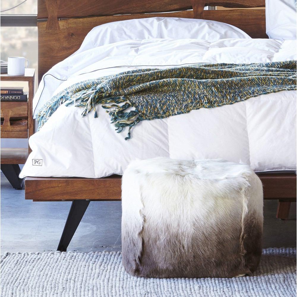 Moe's Home Collection Goat Fur Pouf - 16" Sq