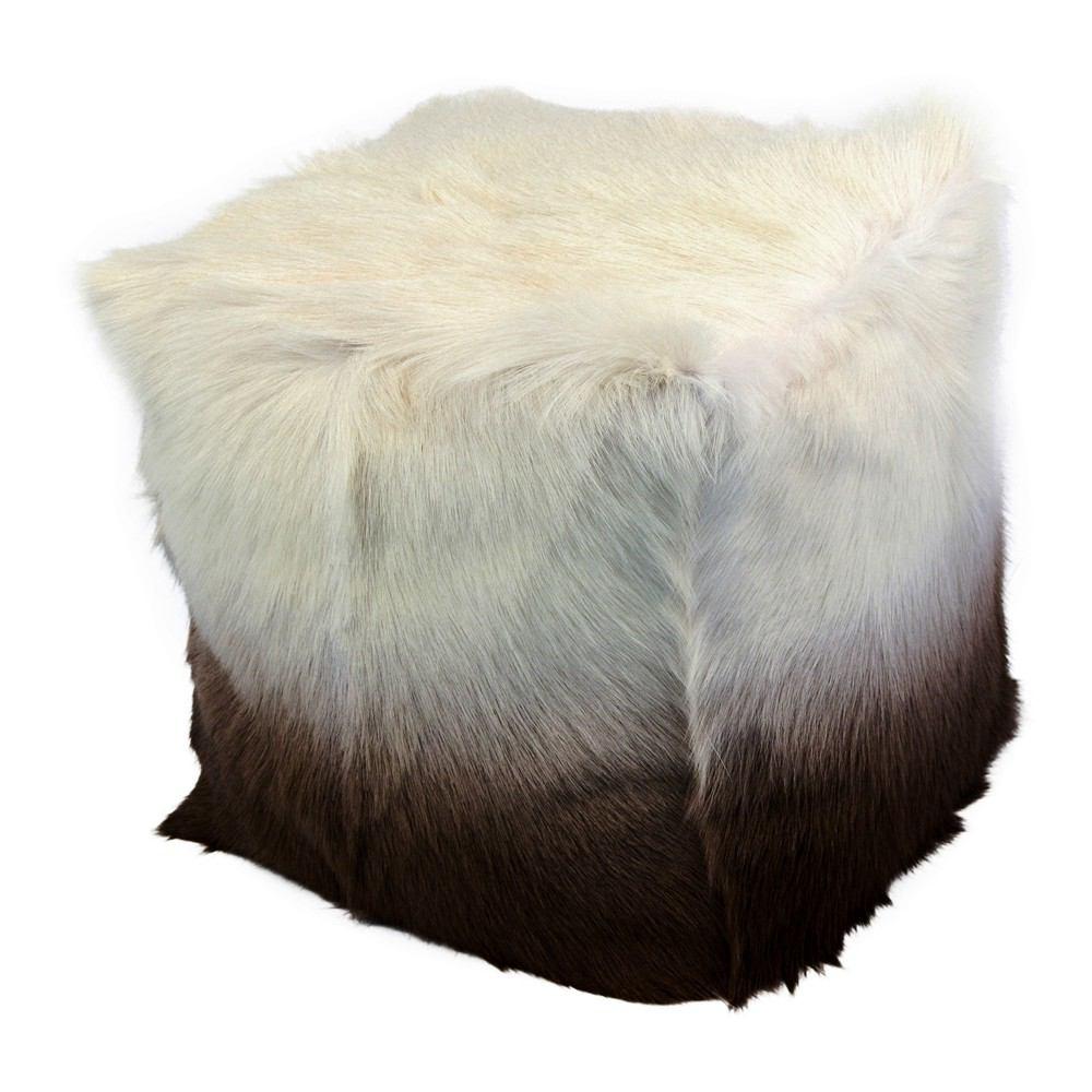 Moe's Home Collection Goat Fur Pouf - 16" Sq