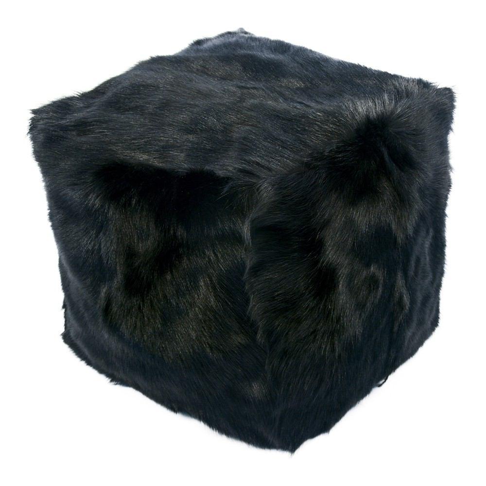 Moe's Home Collection Goat Fur Pouf - 16" Sq