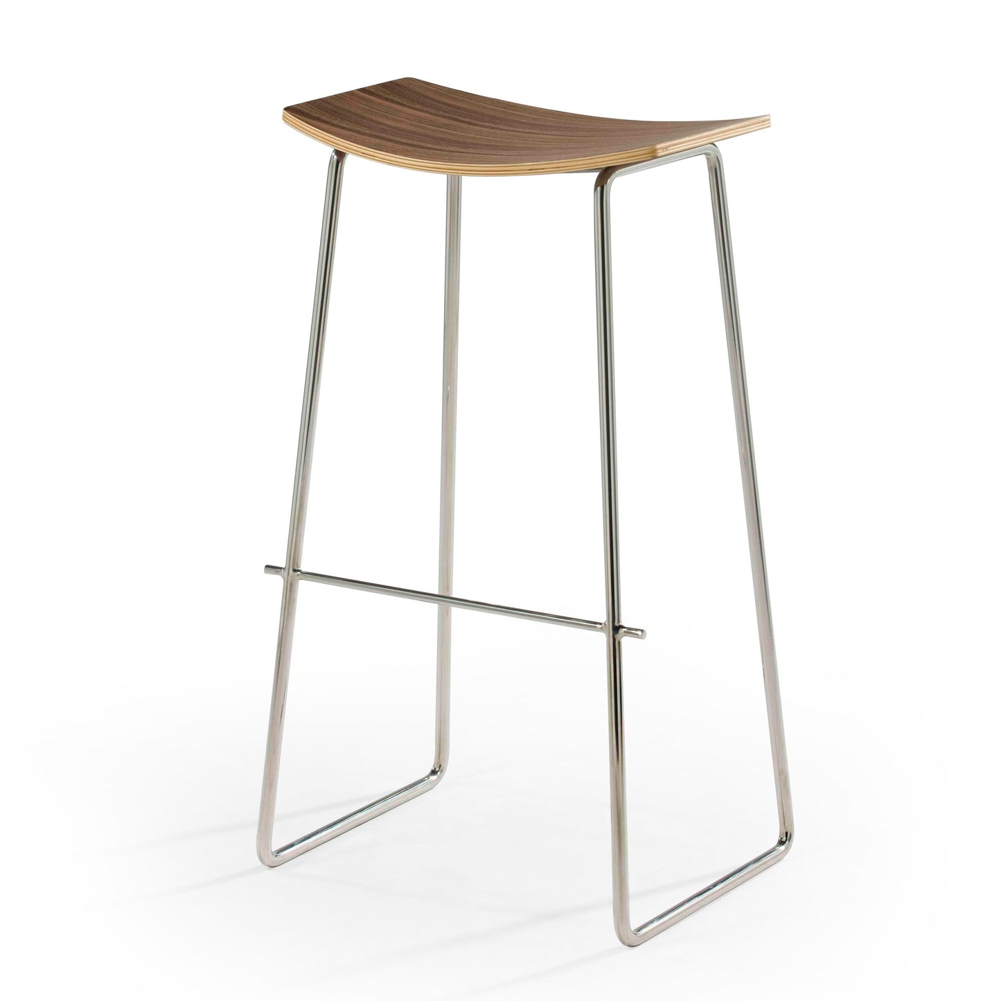 Aeon Furniture Timber Barstool - American Walnut / Stainless Steel