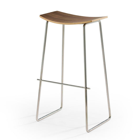 Aeon Furniture Timber Barstool - American Walnut / Stainless Steel
