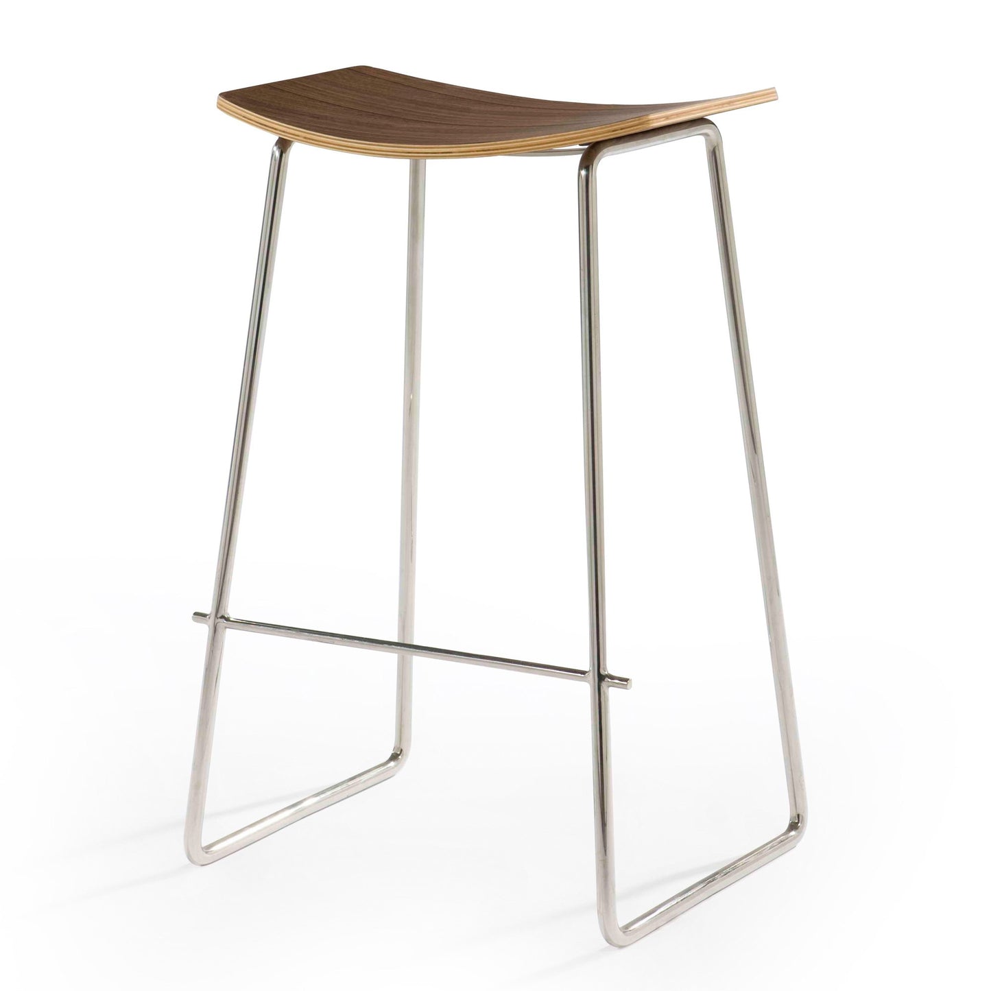 Aeon Furniture Timber Counter Stool - American Walnut / Stainless Steel