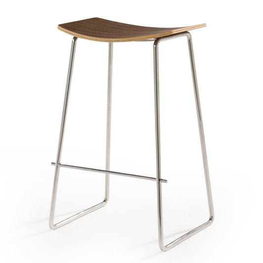 Aeon Furniture Timber Counter Stool - American Walnut / Stainless Steel