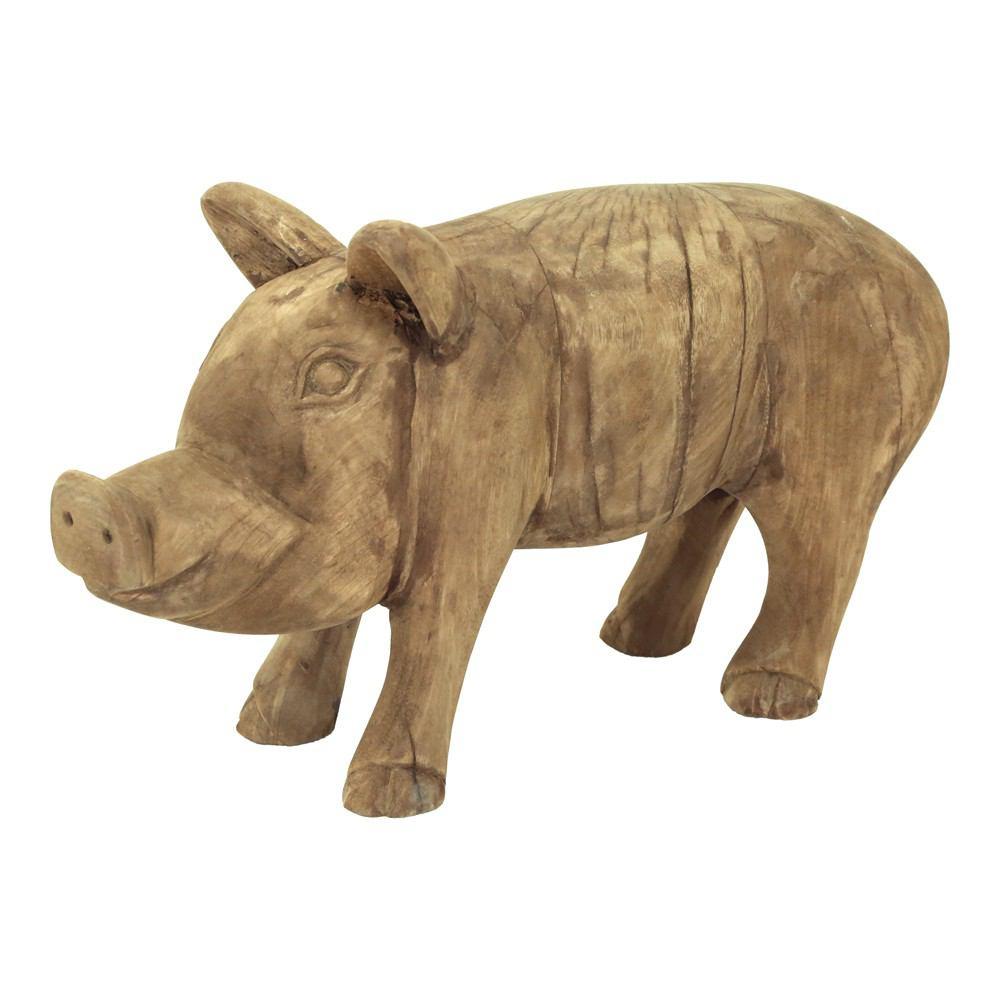 Moe's Home Collection Wooden Piglet