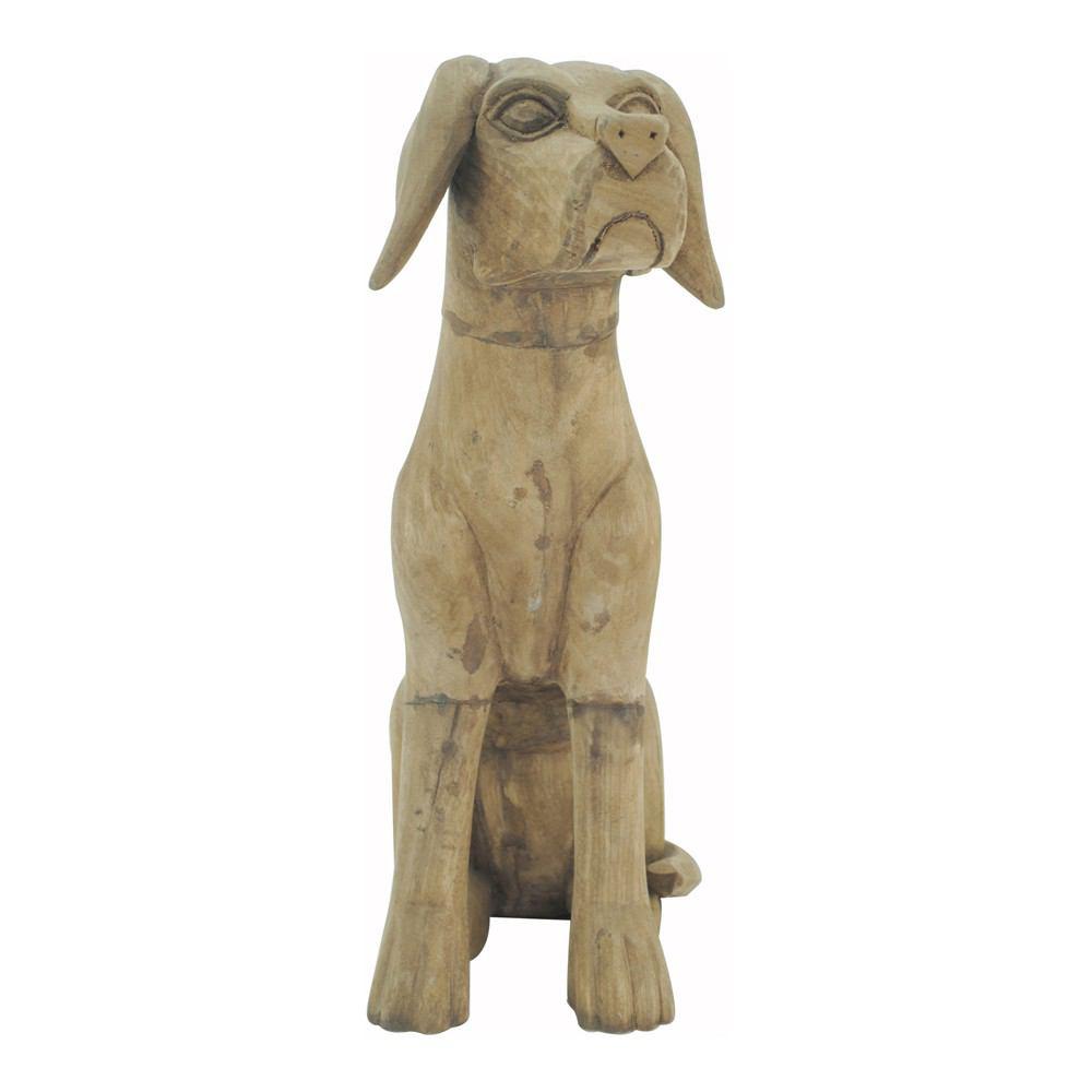 Moe's Home Collection Wooden Sitting Dog