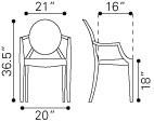 Zuo Anime Dining Chair - Set of 4