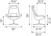 Zuo Bruges Occasional Chair