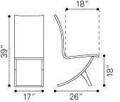 Zuo Delfin Dining Chair - Set Of 2