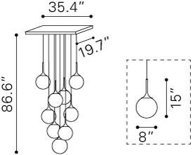 Zuo Epsilon Ceiling Lamp