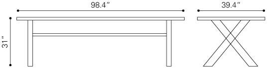 Zuo Haight Ashbury Dining Table