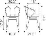 Zuo Helix Dining Chair - Set Of 2