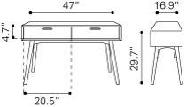 Zuo Liberty City Console Table