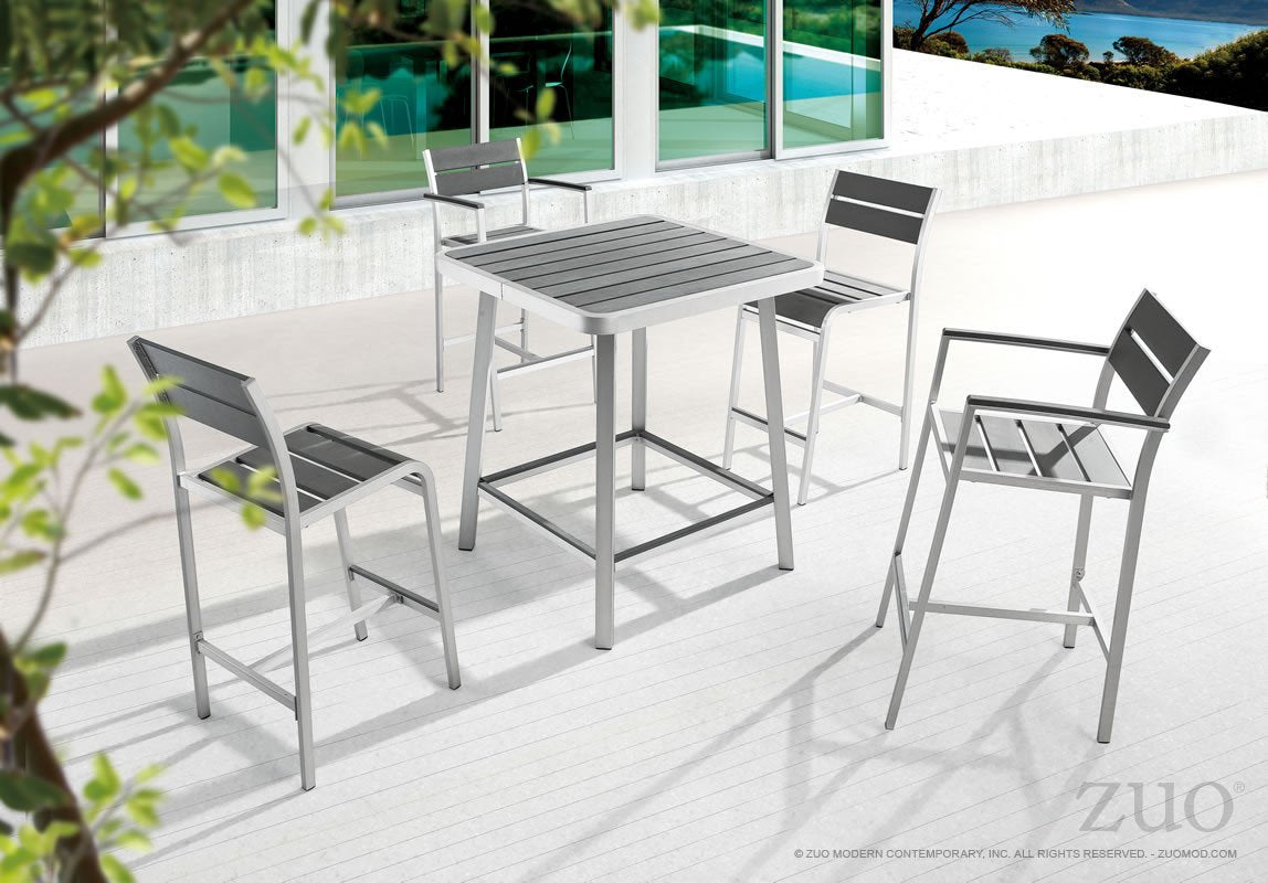 Zuo Megapolis Bar Armless Chair - Set Of 2