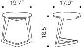 Zuo Park West Side Table