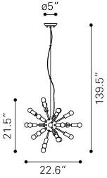 Zuo Pulsar Ceiling Lamp