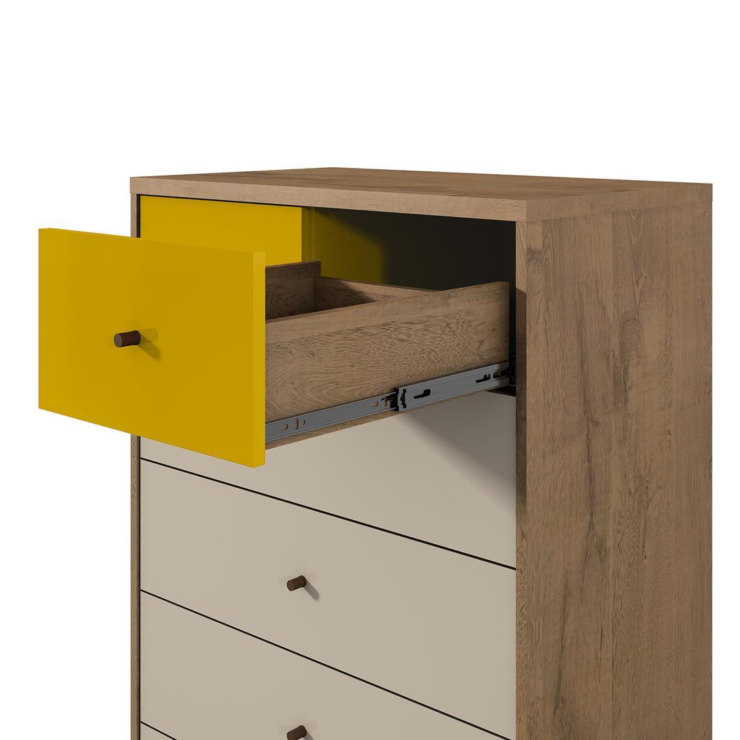 Manhattan Comfort Joy 48.43" Tall Dresser with 6 Full Extension Drawers