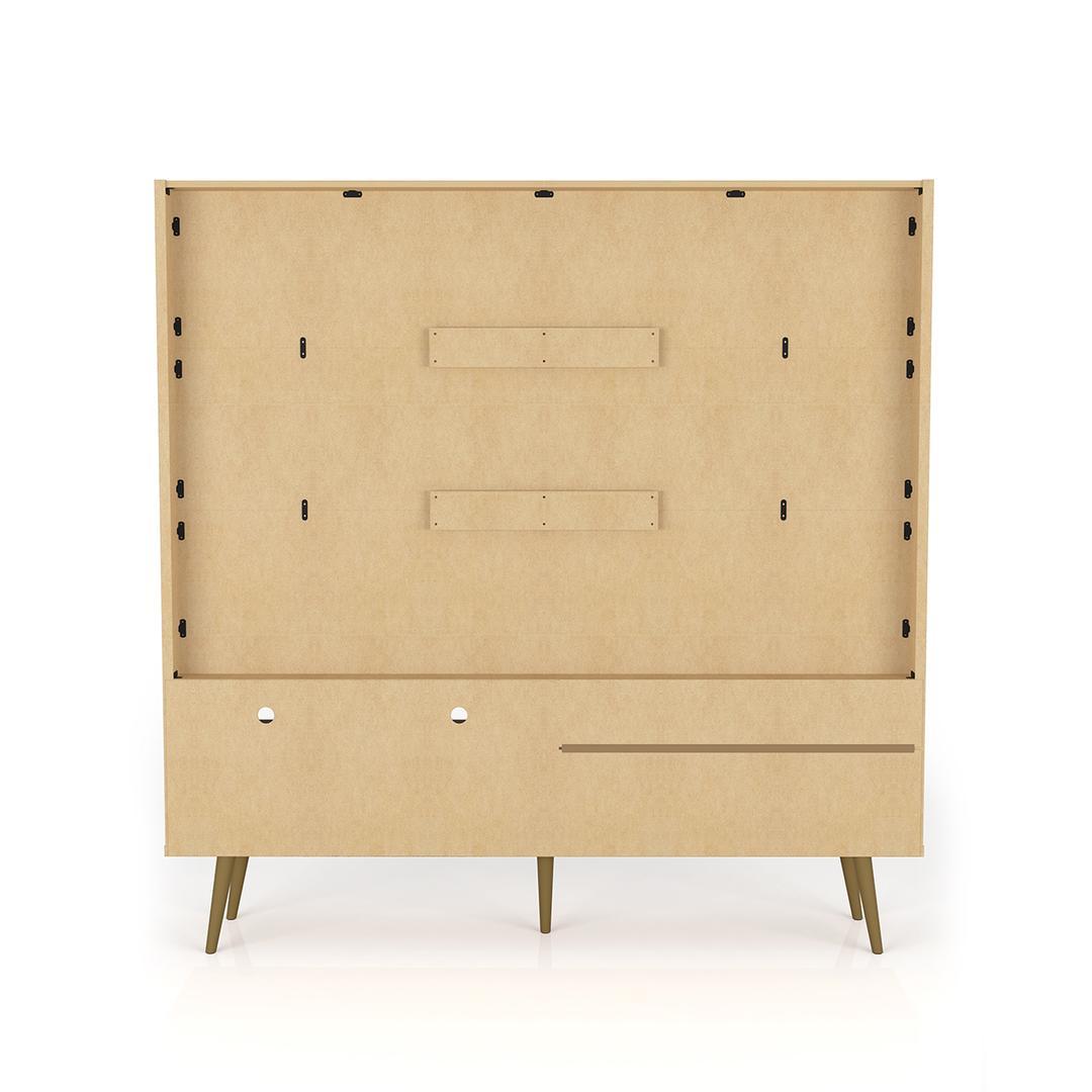 Manhattan Comfort Liberty 70.87" Freestanding Entertainment Center with Overhead shelf