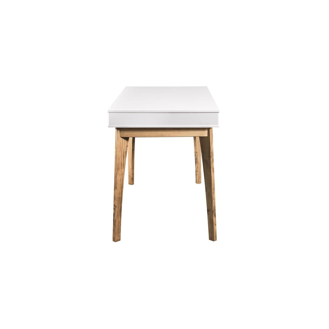 Manhattan Comfort Rustic Mid-Century Modern 3-Drawer Jackie Home Office Desk
