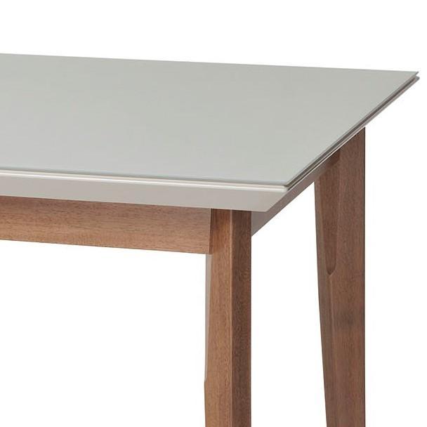 Manhattan Comfort Lillian 45.66" Modern Glass Top Dining Table