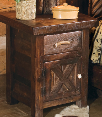 Antlerworx X-Style Barnwood Nightstand (NS-1)