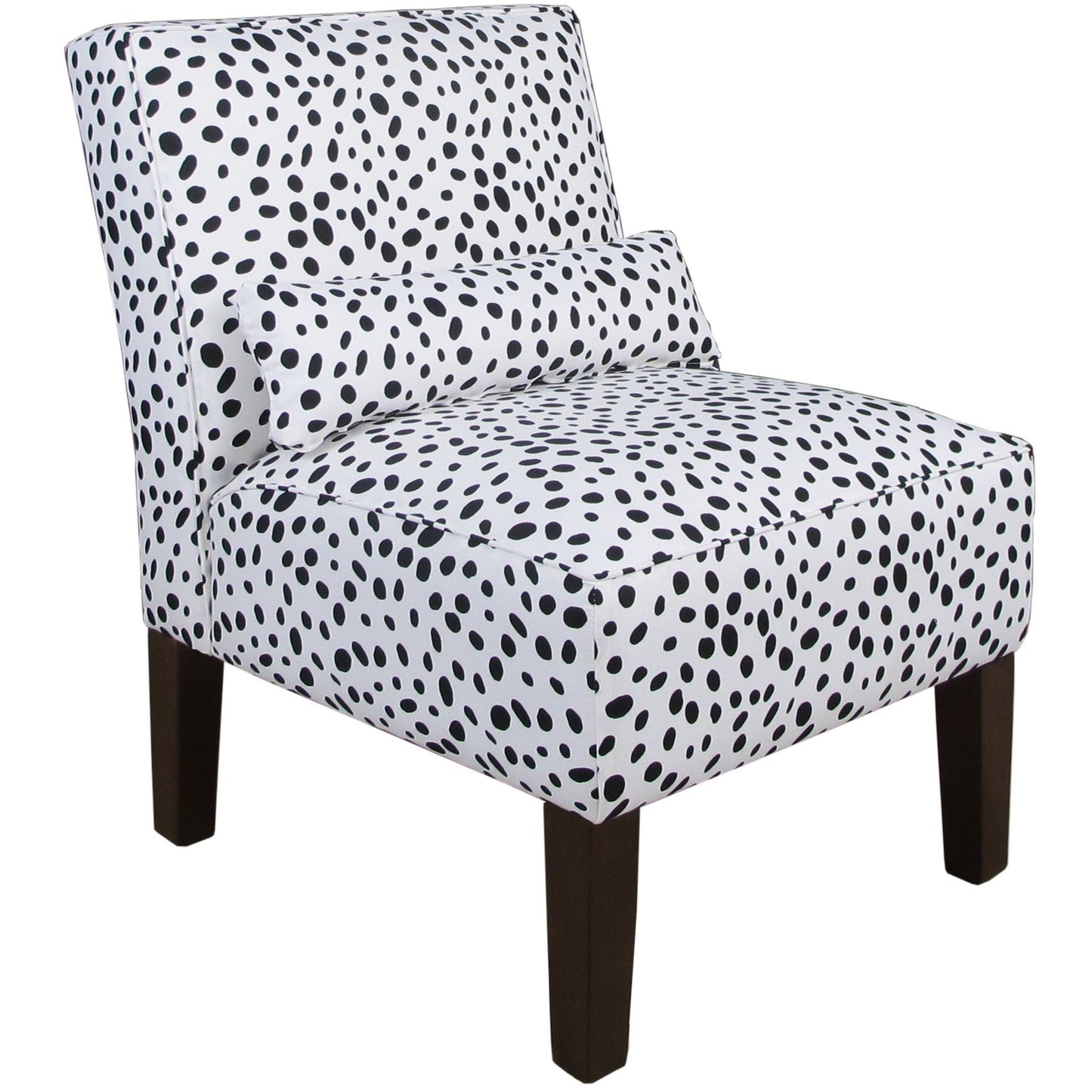 Skyline Furniture Armless Accent Chair in Togo Black And White