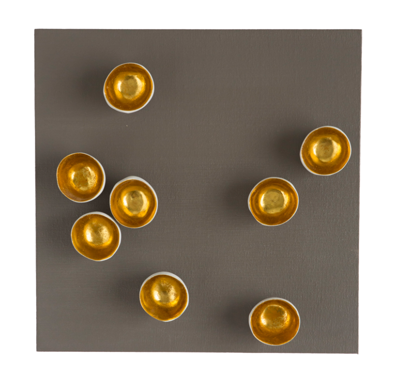 Gold Leaf Design Group Wall Play On Painted Canvas Substrate