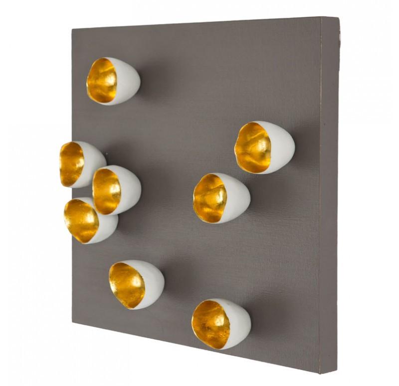 Gold Leaf Design Group Wall Play On Painted Canvas Substrate
