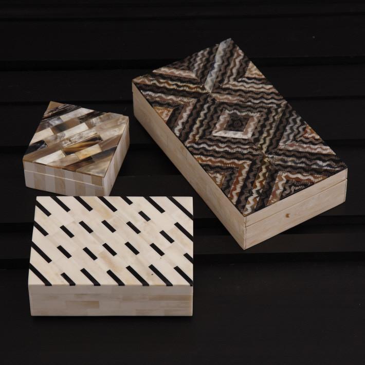 Tozai A/3 Bone Art Covered Boxes