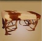 Antlerworx Antler Bench with Cowhide (B-2)