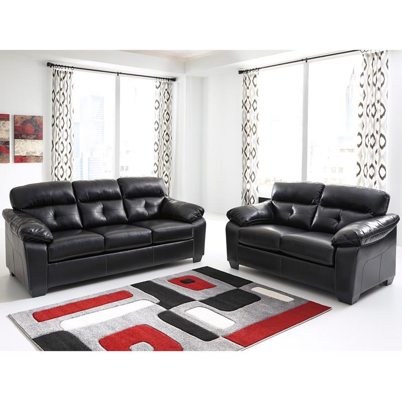 Flash Furniture Benchcraft Bastrop Living Room Set In Midnight Durablend