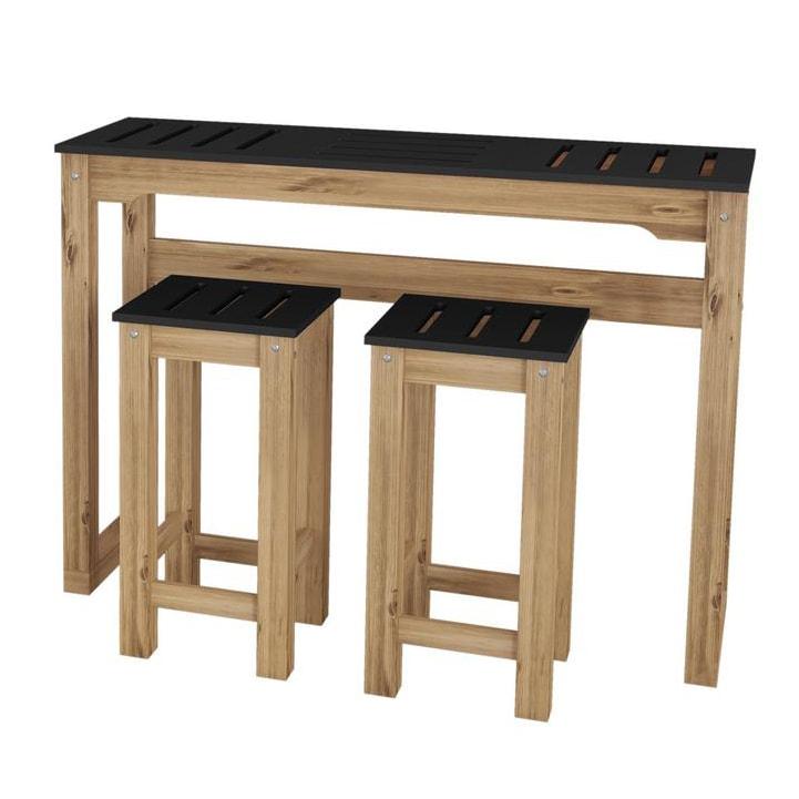 Manhattan Comfort 3 - Piece Stillwell 47.3" Bar Kitchen Set